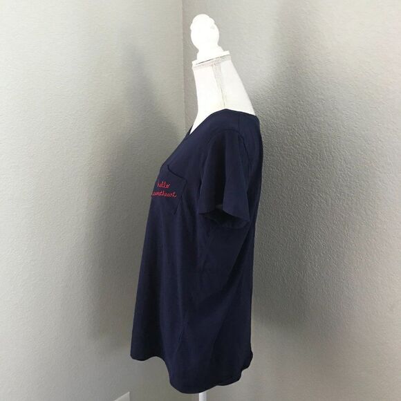 Motherhood Maternity Basic Blue Short Sleeve Tees L/G - Picture 2 of 8